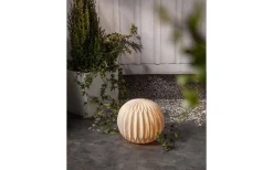 Star Trading Sandy Batteridrivet Klot i Sandstone 26cm Vit IP44* Utomhusdekorationer|Golvlampor Utomhus