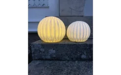 Star Trading Sandy Batteridrivet Klot i Sandstone 26cm Vit IP44* Utomhusdekorationer|Golvlampor Utomhus