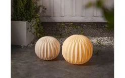 Star Trading Sandy Batteridrivet Klot i Sandstone 26cm Vit IP44* Utomhusdekorationer|Golvlampor Utomhus