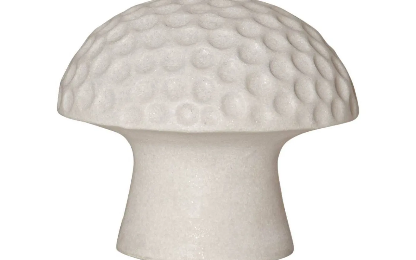 Sandy Solcellsdriven Svamp i Sandstone 16cm Vit