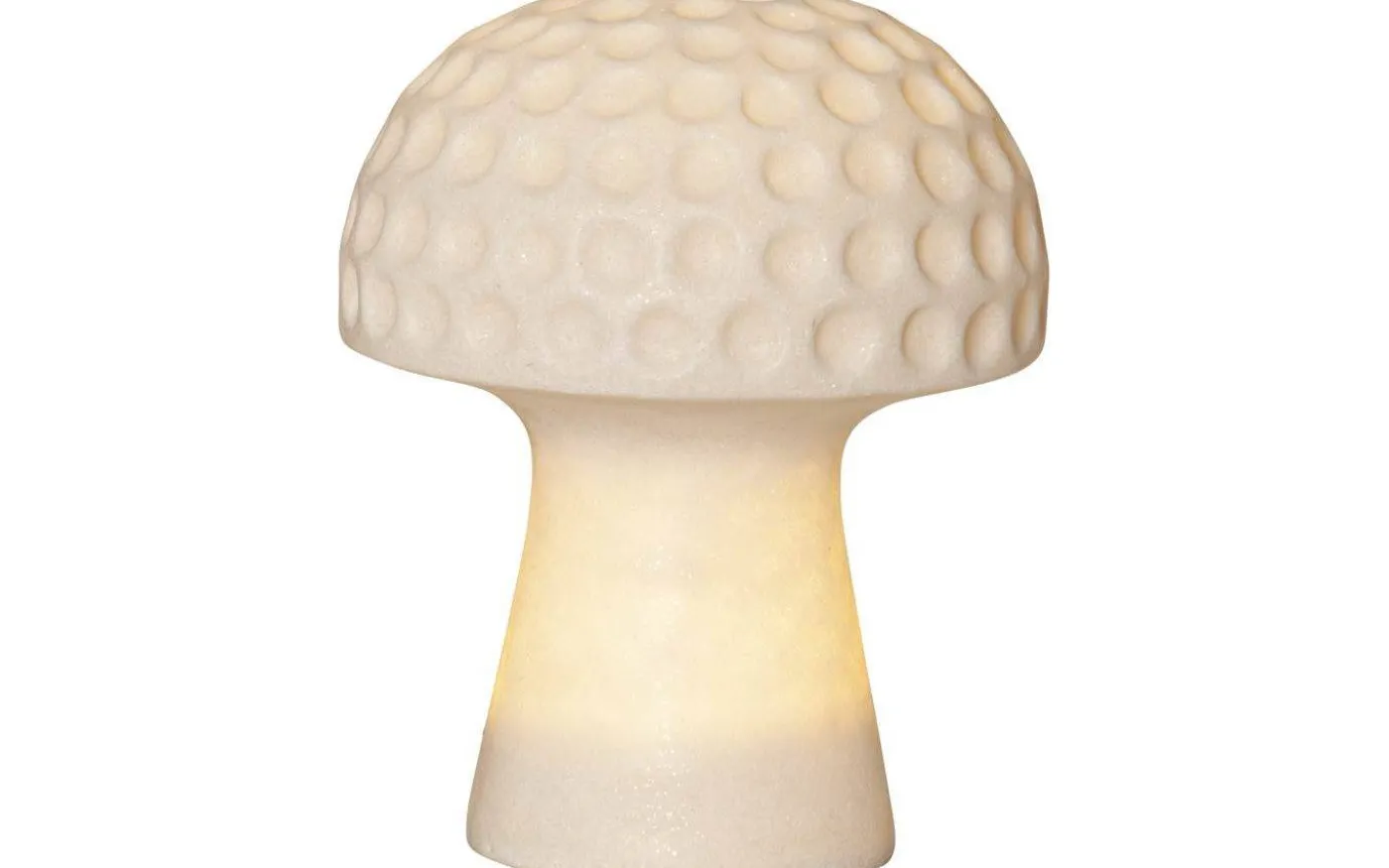 Sandy Solcellsdriven Svamp i Sandstone 24cm Vit