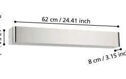Sania 5 Vägglampa 62cm Upp/Nedljus LED 3000K 26,5W Nickel IP44