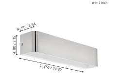 Sania Vägglampa 36,5cm LED 3000K 12W Nickel