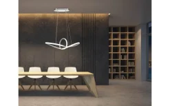 Reality Sansa Takpendel 80cm LED matt vit* Stora Taklampor Ø70-150 Cm