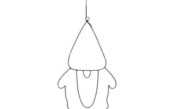 Santa Batteridriven Siluett 37cm