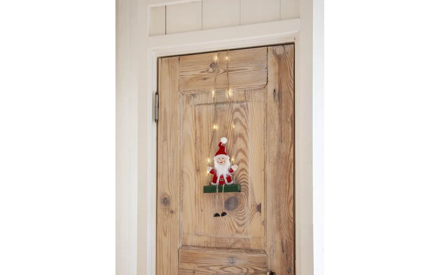 Batteri Julpynt Inomhus<Star Trading Santa Batteridriven Tomte på gunga 50cm Röd