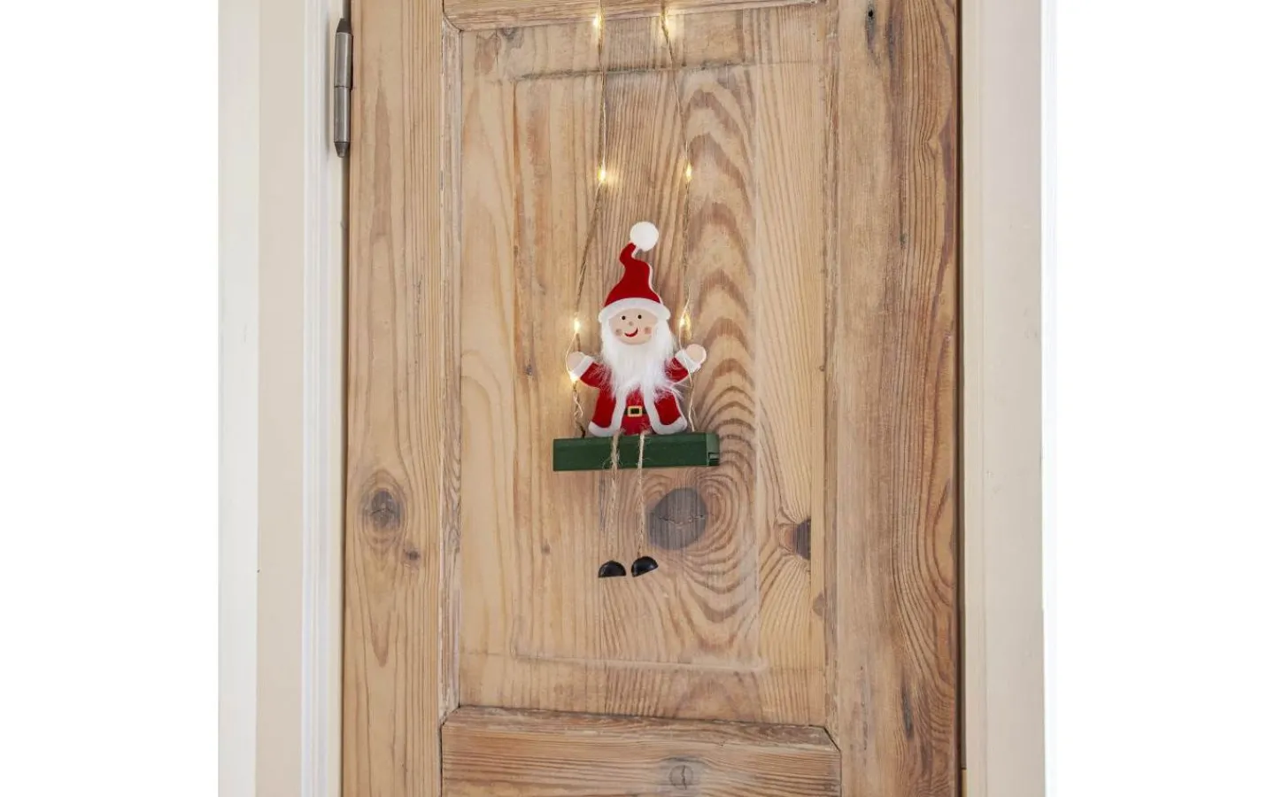 Batteri Julpynt Inomhus<Star Trading Santa Batteridriven Tomte på gunga 50cm Röd