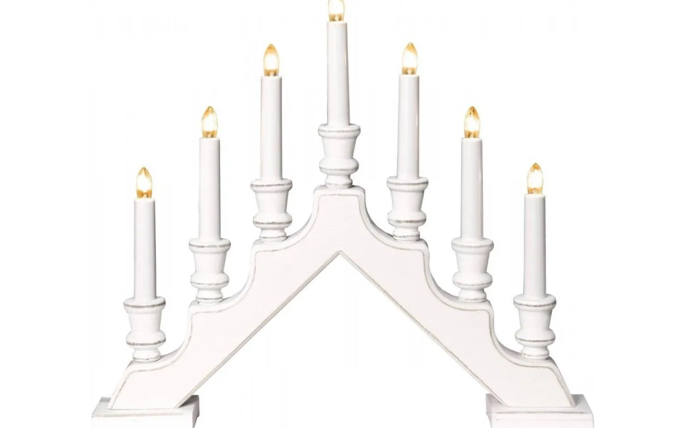 Sara Adventsljusstake Vit 38cm