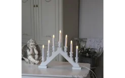 Sara Adventsljusstake Vit 38cm