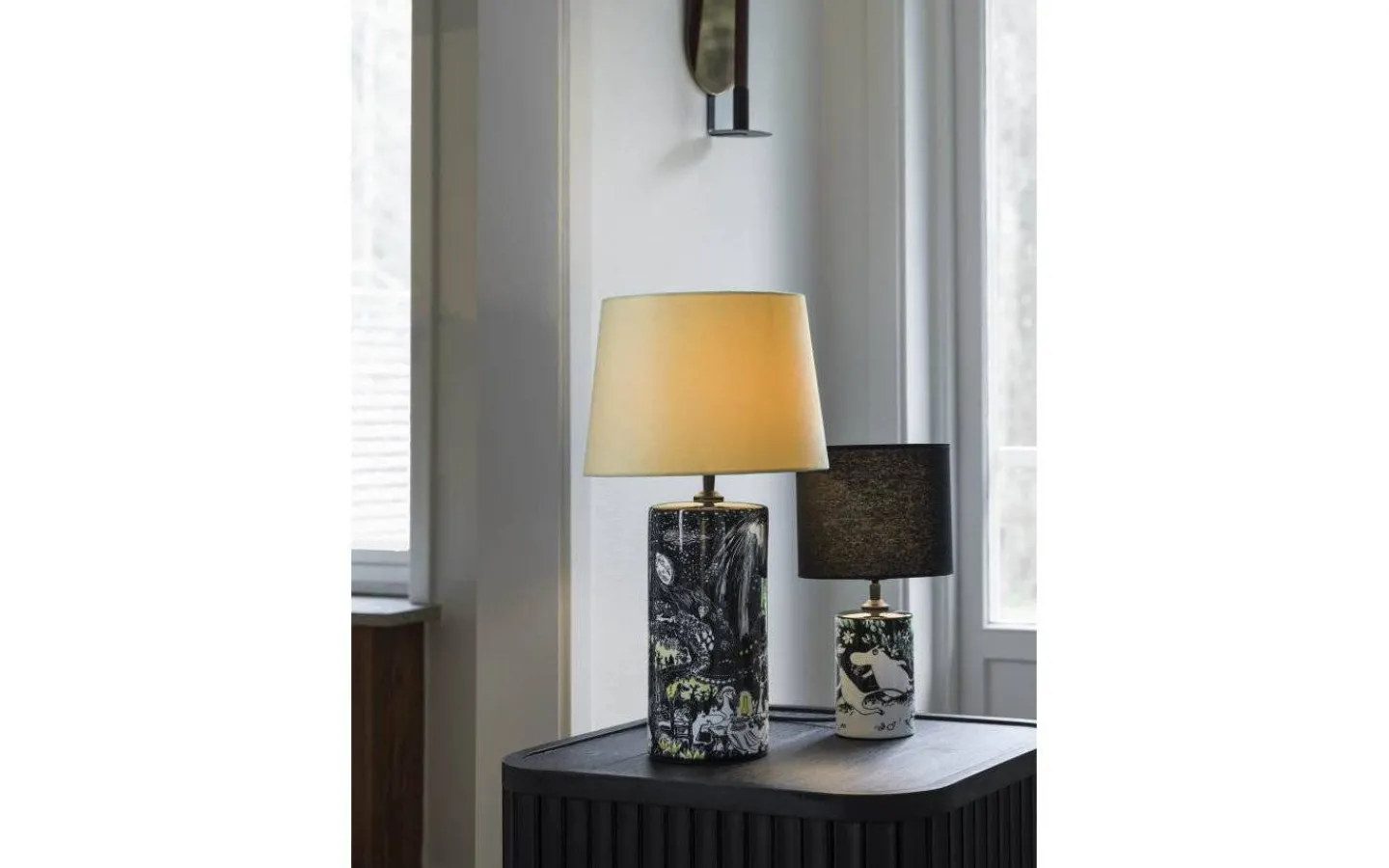 PR Home Sara Classic Lampskärm Ø20cm Franza Svart* Cylinder Lampskärmar