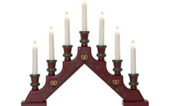 Star Trading Sara Dekor Adventsljusstake Mörkröd 38cm* Adventsljusstakar 31-60 Cm