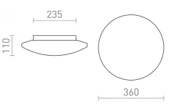 Badrumslampor Tak<Rendl Sara Plafond 36cm 24W 3000K Krom IP44