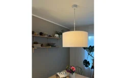 Stora Taklampor Ø50-69 Cm<PR Home Sara Taklampa 55cm Linne Vit