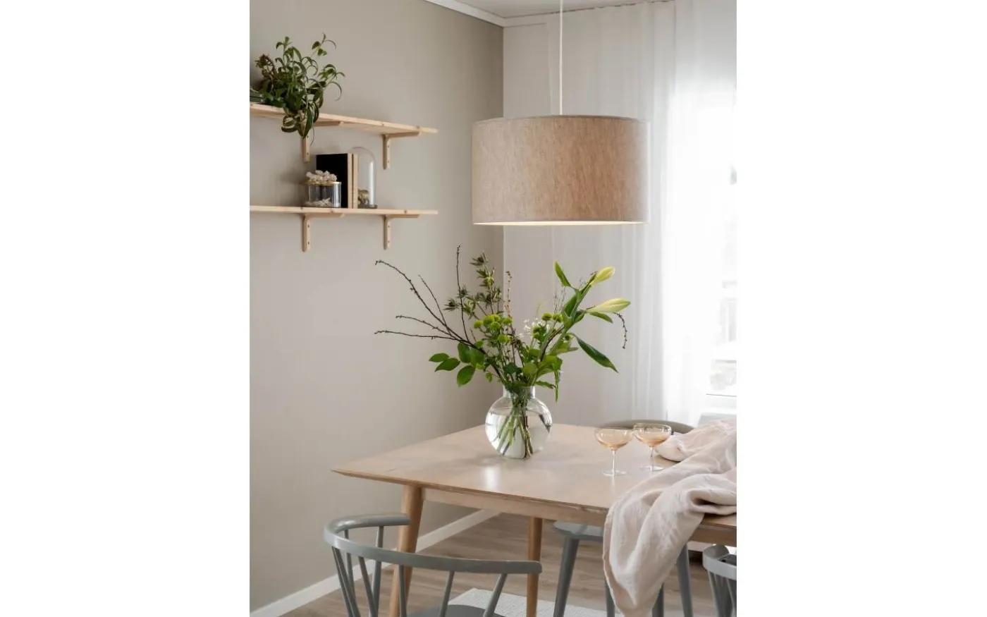 Sara Takskärm 55cm Lin Natur