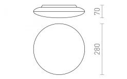 Rendl Sassari Plafond 28cm 24W 3000K Vit IP65* Badrumslampor Tak
