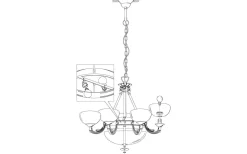 Stora Taklampor Ø70-150 Cm<Eglo Savoy Takkrona 74cm 6L Brons