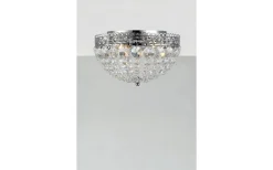 Kristallplafonder<Markslojd Saxholm Kristallplafond Krom 27cm 2xE14