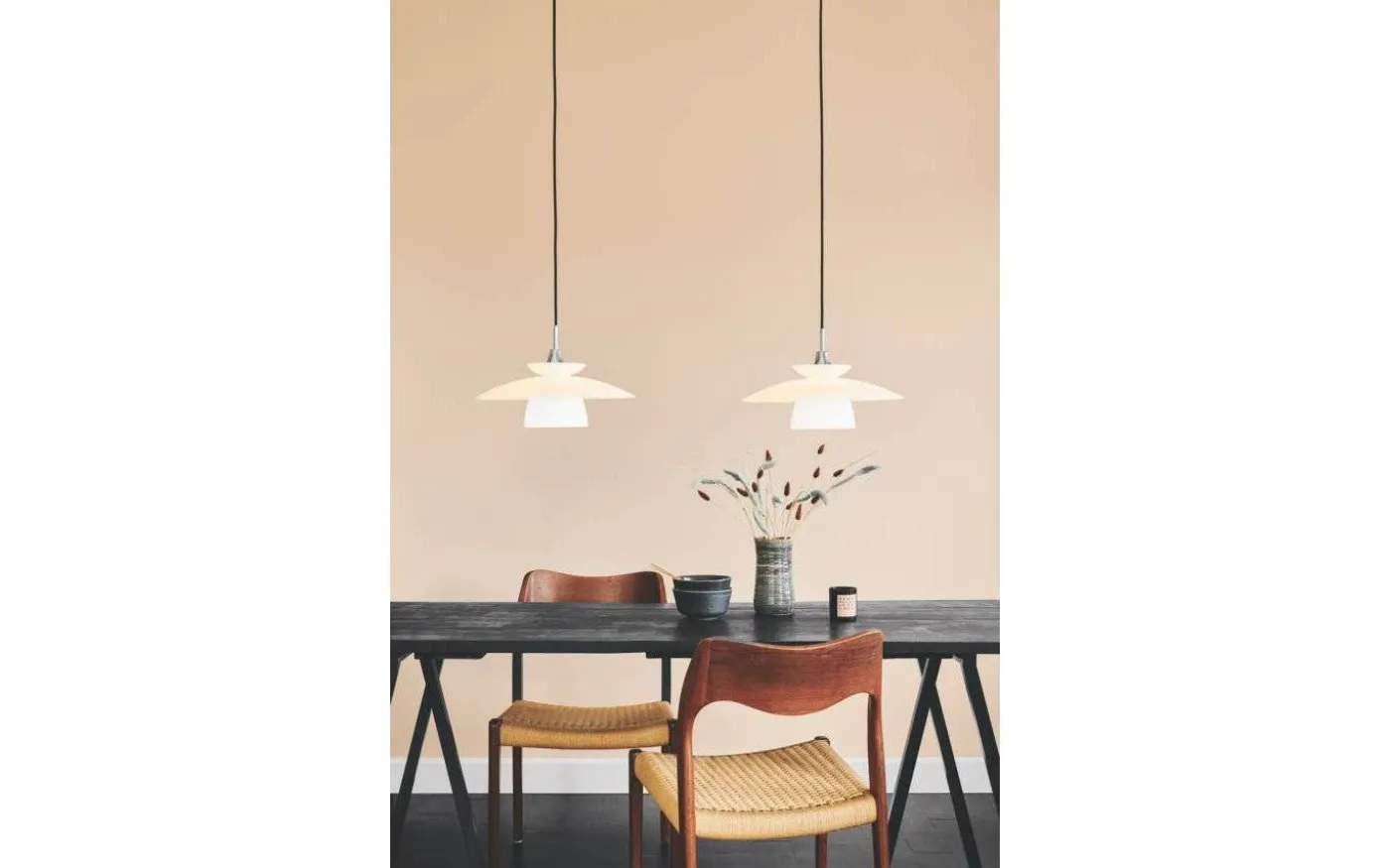 Scandinavia Taklampa Ø40cm Krom/Opal