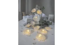 Star Trading Seashell Batteridriven Ljusslinga Timer 1,35m*Barn Batterislingor Inomhus|Barnrum
