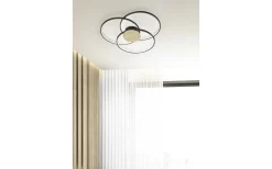 Sedona Plafond LED matt svart/trä