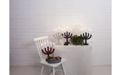 Visa Alla Adventsljusstakar|Adventsljusstakar 31-60 Cm<Star Trading Selma Adventsljusstake Mörkgrå 40cm