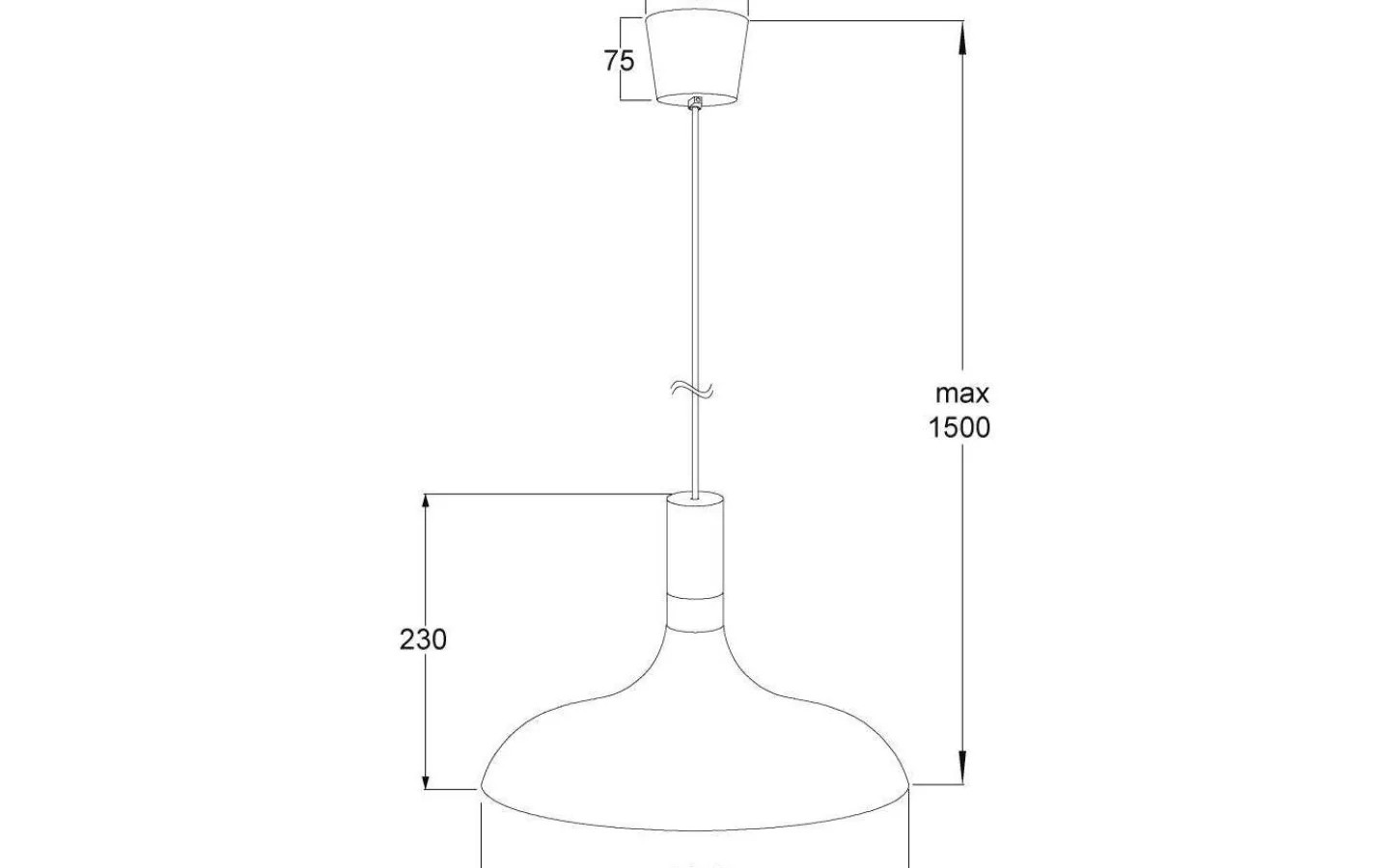 Aneta Sense Taklampa 34cm Vit* Kök & Matplats