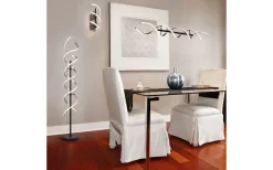 Trio Lighting Sequence Golvlampa LED borstad aluminium/mattsvart* Golvlampor