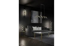 Sequence Golvlampa LED matt mässing/matt svart