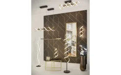 Sequence Golvlampa LED matt mässing/matt svart