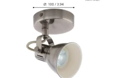 Seras Takspotlight 10cm GU10 LED 3000K 3W Nickel
