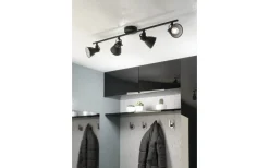 Eglo Seras Takspotlight 77cm GU10 LED 3000K 4x3W Svart* Avlånga Takspotlights|Takspot Med Minst 4 Lampor
