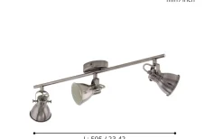 Seras Takspotlight 60cm GU10 LED 3000K 3x3W Antik Nickel