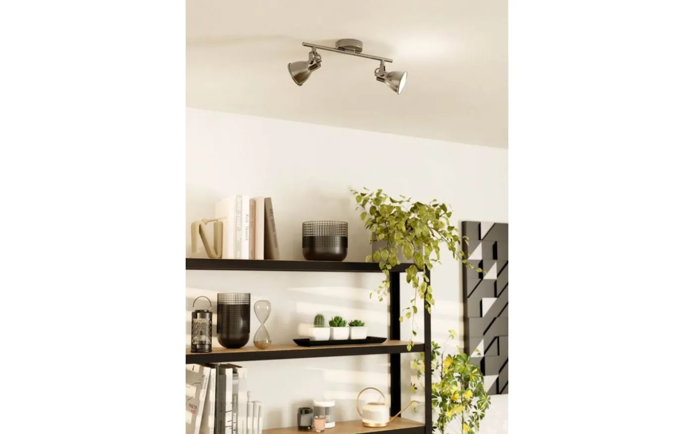 Seras Takspotlight 37cm GU10 LED 3000K 2x3W Antik Nickel