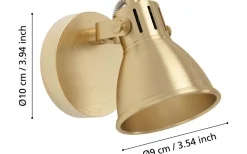 Eglo Seras Vägglampa LED 3000K 3W Guldfärgad* Läslampor