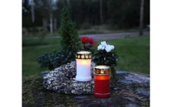 Star Trading Serene Batteridrivet Gravljus 14cm 1200h Röd/Guld* Gravljus|Gravljus