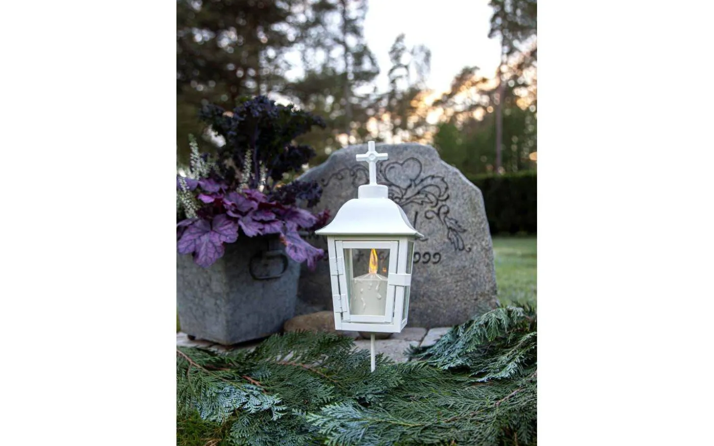 Serene Gravlykta 46cm Vit