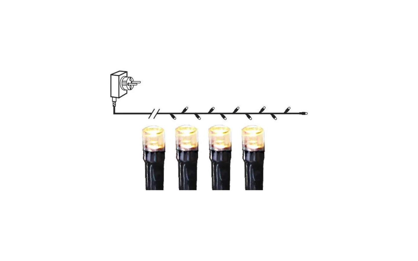 Star Trading Serie MicroLED Ljusslinga 9m Svart IP44* Korta Ljusslingor (1-10M)|Ljusslingor Utomhus