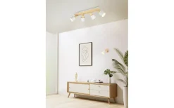 Läslampor<Trio Lighting Shanti Spotlight E14 varmgrå/trä