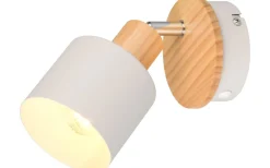 Läslampor<Trio Lighting Shanti Spotlight E14 varmgrå/trä