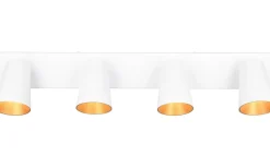 Avlånga Takspotlights|Takspot Med Minst 4 Lampor<Trio Lighting Sharp Spotlight 4-delad GU10 matt vit/guld