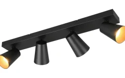 Sharp Spotlight 4-delad GU10 matt svart/guld