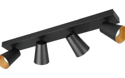 Sharp Spotlight 4-delad GU10 matt svart/guld