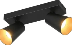 Sharp Spotlight 2-delad GU10 matt svart/guld