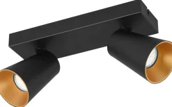 Sharp Spotlight 2-delad GU10 matt svart/guld