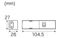 Hidealite Shelf Line Anslutning med brytare* Bänkbelysning