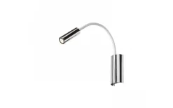 Rendl Show Vägglampa Vit/Krom LED 3W 3000K* Sovrum|Läslampor