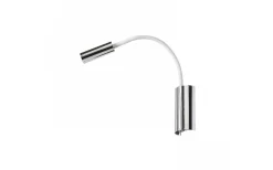 Rendl Show Vägglampa Vit/Krom LED 3W 3000K* Sovrum|Läslampor