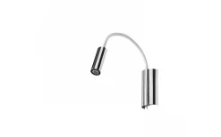 Rendl Show Vägglampa Vit/Krom LED 3W 3000K* Sovrum|Läslampor