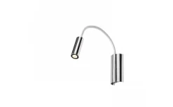 Rendl Show Vägglampa Vit/Krom LED 3W 3000K* Sovrum|Läslampor