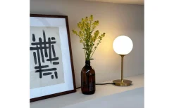 Bordslampor<Dyberg Larsen Sia Bordslampa 30cm Opal/Mässing